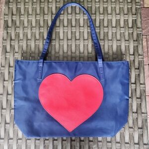 Avon Navy and Red Heart Tote Bag